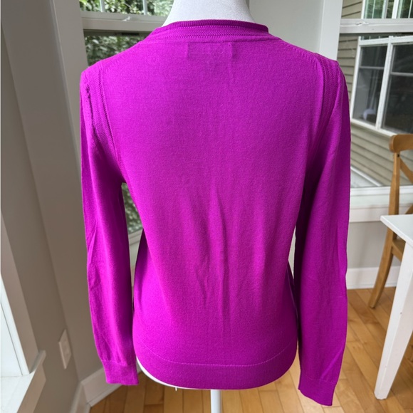 Banana Republic Fuschia Purple Merino Wool Cardigan Sweater Size Small - Picture 3 of 12